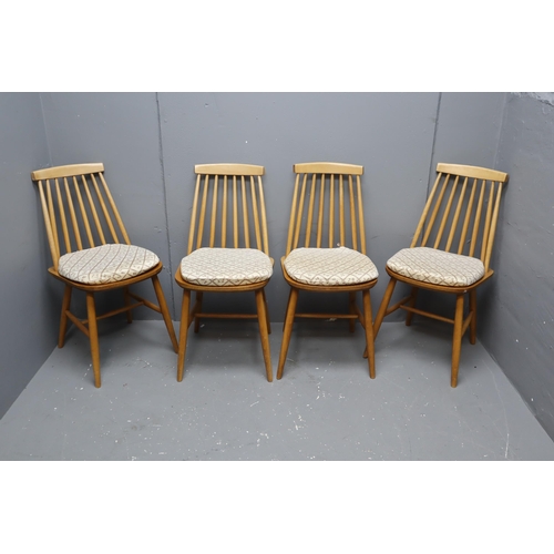 456 - A Retro Dinette Drop Leaf Dining Table, With Set of Four Spindle Backed Chairs. Table is Approx 41.5... 