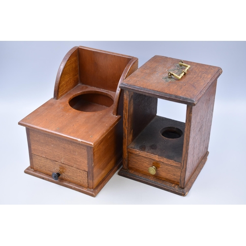 458 - A Pair of Royal Order Of Antediluvian Wooden Voting Boxes With Black and White Balls. AF