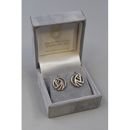 60 - Pair of Marked 925 Silver Mackintosh inspired Earrings in Presentation Box