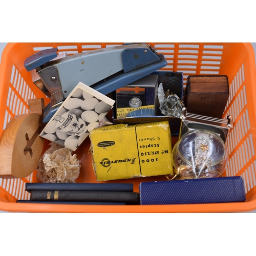 460 - Nice Mixed Lot to include Royal Worcester, Vintage Stapler with Box of Staples, Box of Vintage Boots... 