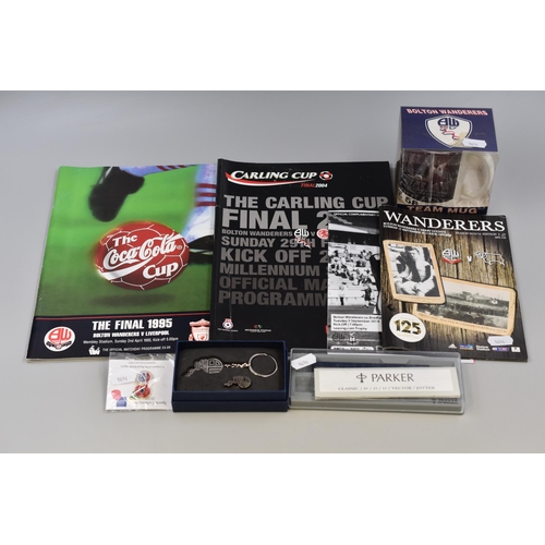 461 - Bolton Wanderers Lot to Include Coca-Cola Cup Final Programme Verses Liverpool 1995 ( Wembley Stadiu... 