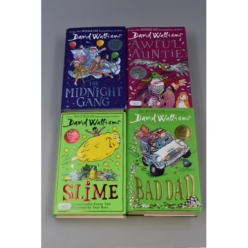 464 - Four David Williams First Edition Books including Awful Auntie, and The Midnight Gang