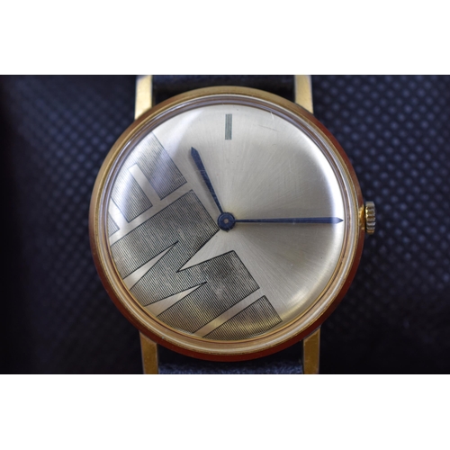 78 - A Rare EMI 1964 17 Jewels Commemorative Gent's Mechanical Watch, In Presentation Box