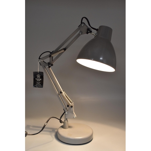 341 - A grey angle desk lamp in good condition, 20