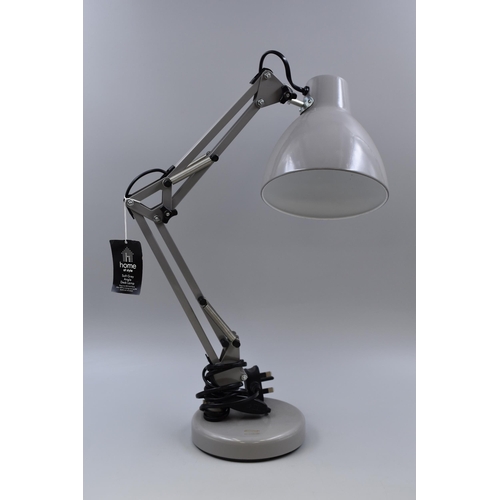 341 - A grey angle desk lamp in good condition, 20