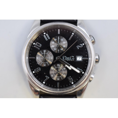 88 - A Dolce & Gabbana 'Time' Black Dial Gent's Quartz Watch