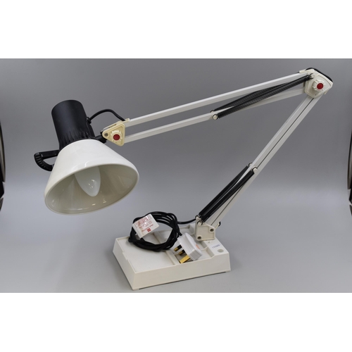 342 - Industrial Style Anglepoise Lamp Working when tested