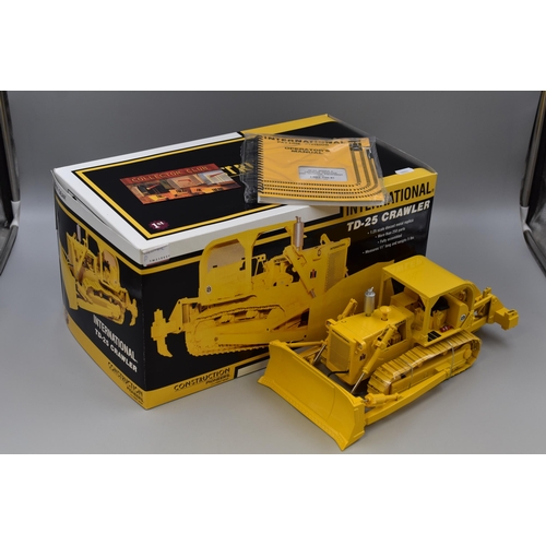 346 - Boxed, First Gear Construction Pioneers Collectible Die-Cast Model TD-25 Crawler, Scale 1:25