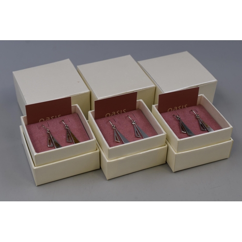 99 - Three Pairs of Silver 925, Earrings Complete in Presentation Boxes