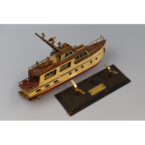 241 - Vintage Japanese Boat Model Complete on Stand (A/F) (10