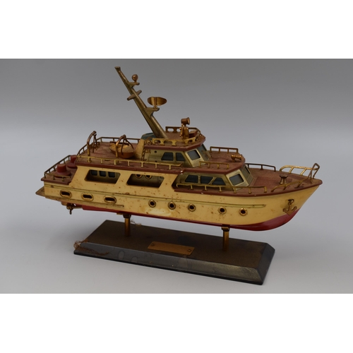 241 - Vintage Japanese Boat Model Complete on Stand (A/F) (10