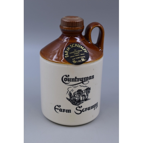 243 - Sealed Stoneware Farm Scrumpy Cider Flagon (55cl)