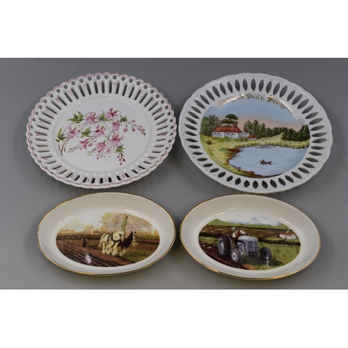 357 - Selection of Ribbon Plates, Peter Stainer Pin Dishes and Plate and two Continental Cups and Saucers