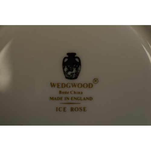 360 - Wedgwood Ice Rose Bone China 18 Piece Coffee Set with a Matching Automatic Coffee Machine