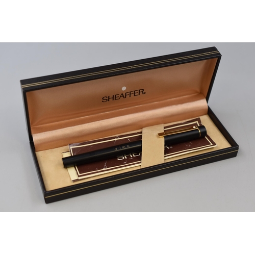 251 - A Sheaffer Gold and Black Tone Ball Point Pen, In Presentation Box