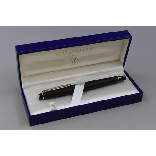 252 - A Waterman Black and Silver Tone Ball Point Pen, In Presentation Box