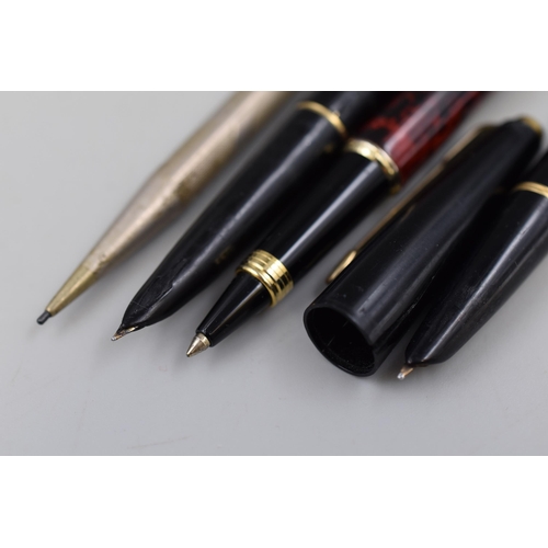 261 - Selection of 4 Vintage Pens and Pencil including Parker and Platinine