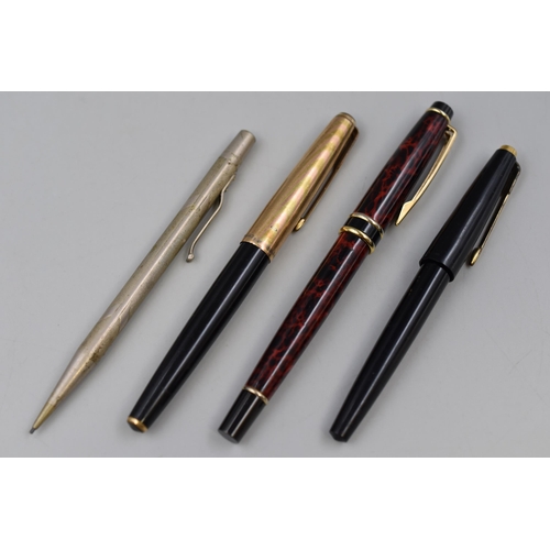 261 - Selection of 4 Vintage Pens and Pencil including Parker and Platinine