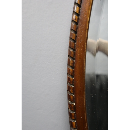 368 - Oval Bevelled Decorative Mirror 28