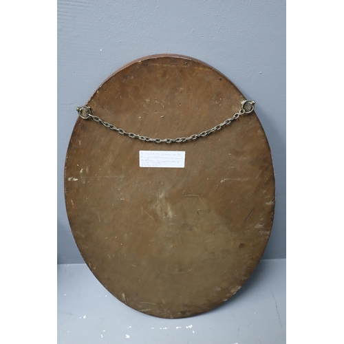 368 - Oval Bevelled Decorative Mirror 28