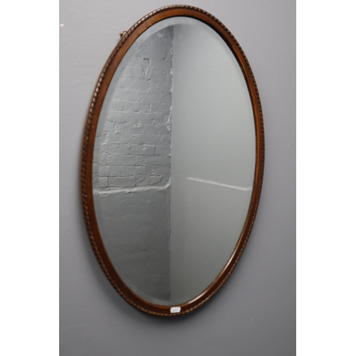 368 - Oval Bevelled Decorative Mirror 28