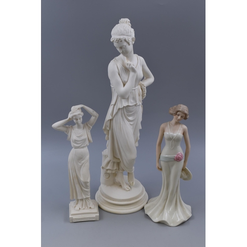 379 - Two Classical Form Figures and a Regal Porcelain Figure of Lady (Tallest 17