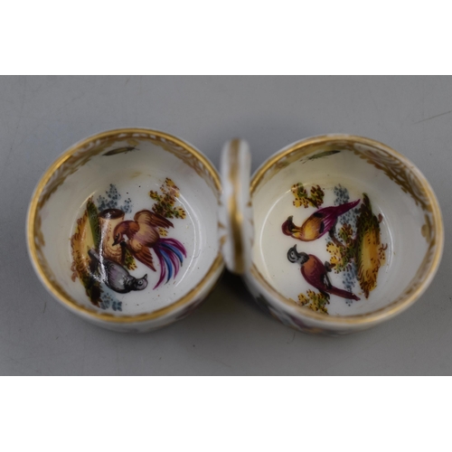 174 - Two Piece of Meissen To Include A 19th Century Meissen Porcelain Double Salt Depicting Birds and Bug... 