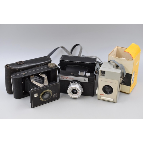 408 - Three Vintage Cameras to Include Kodak (Boxed) and More