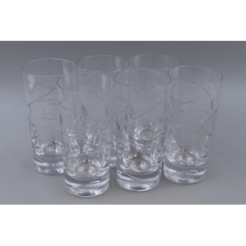 177 - Set of 6 Royal Doulton Hi Ball Glasses