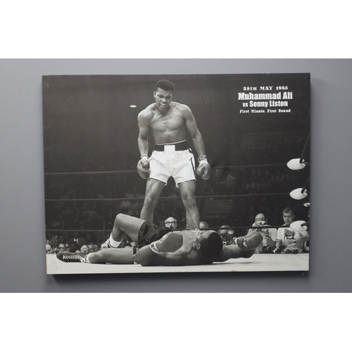 415 - Canvas Print Depicting the Iconic Muhamad Ali V Sonny Liston, First Minute, First Round Knock Out Fi... 