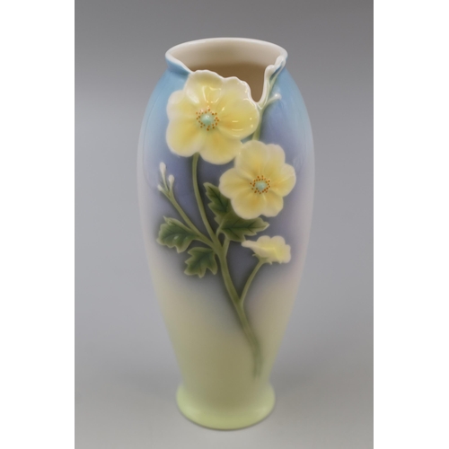 182 - Franz Porcelain yellow Anemone Vase (7