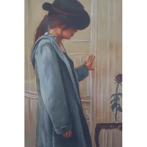 717 - A Framed Original Walker-Parker Oil on Canvas Painting Depicting Girl on Swing (Approx 24