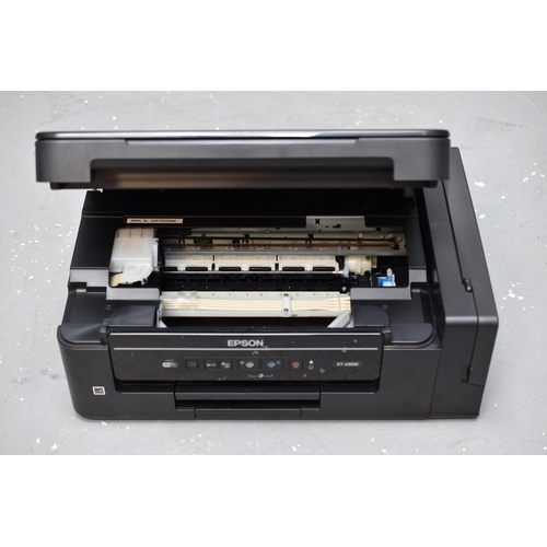 728 - An Epson ET-2600 Wi-Fi Printer, Powers On When Tested