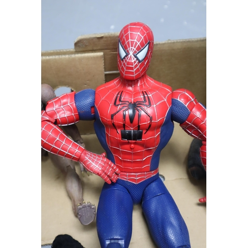 729 - Selection of Collectable Figures including Talking Spiderman, Lord of the Rings, Wrestler and More (... 