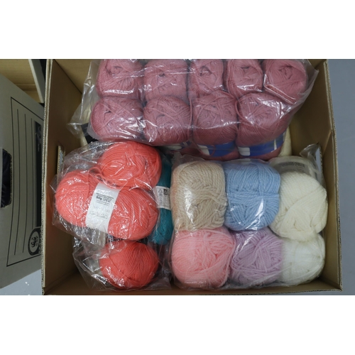 746 - Huge Selection of Different Coloured Knitting Wool