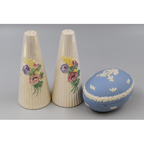 215 - Selection of Ceramics to Include Wedgewood Oval Trinket Box and Maling Salt & Pepper Set