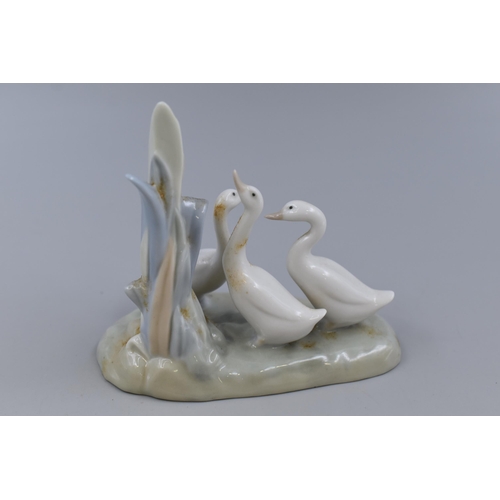 273 - NAO by LLadro Three Geese Porcelain Figure, approx 4