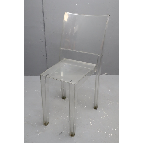 514 - Pair of Matching Designer 1990's Transparent La Marie Chairs by Stark for Kartell NP