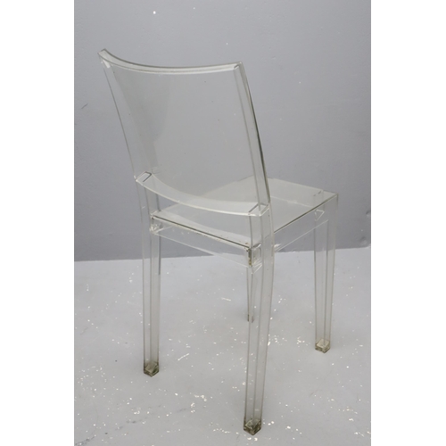 514 - Pair of Matching Designer 1990's Transparent La Marie Chairs by Stark for Kartell NP