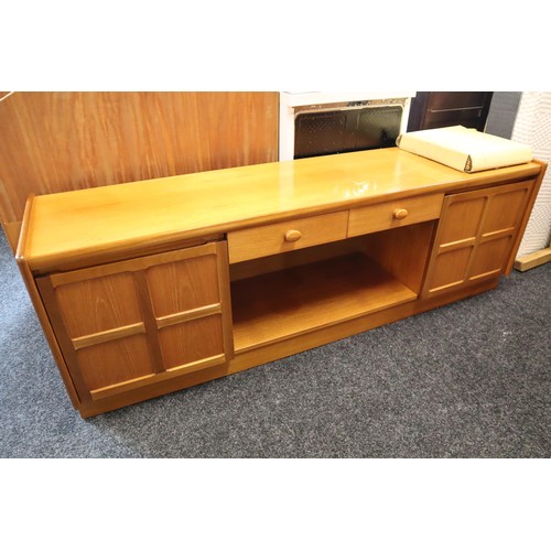 564 - Mid Century Nathan Teak Squares Sideboard consisting of two drawers, flanked by two cupboards and ce... 