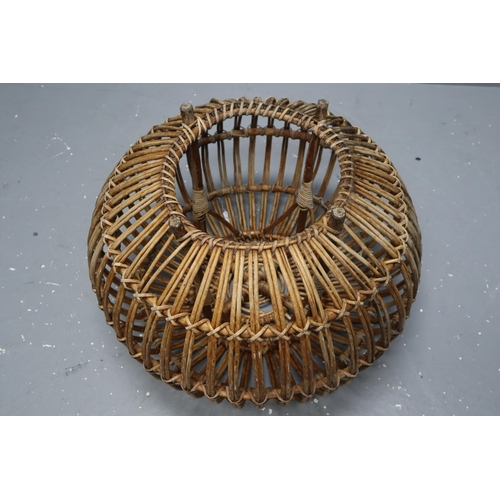 565 - Large 1950's Franco Albini Wicker Lobster Pot Stool approx 26