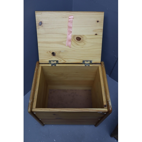 567 - Three pine storage box/seats (18