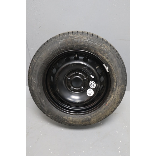 593 - Brand New Spare Steel Rim Five Stud Wheel with 5x108 PCD with a Brand New Michelin 205/60/16 Tyre