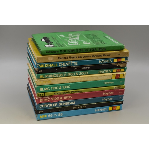 636 - 60's - 70's Haynes Car Books to Include Vauxhall Chevette, Austin Morris Princess, Chrysler Sunbeam,... 