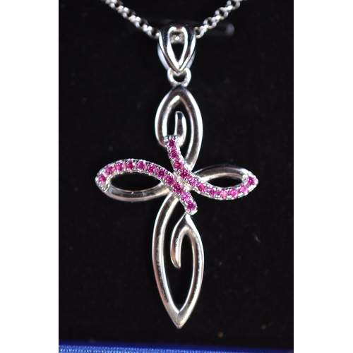 18 - Silver 925, Jo Wisdom, Cross Pendant Necklace Complete in Presentation Box