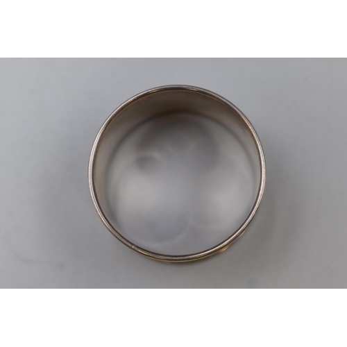 24 - Silver Hallmarked Birmingham Napkin Ring (no monogram)