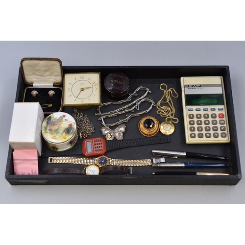 124 - Selection of items to include Silver, 12ct Rolled gold, Bakelite Stud Box and other