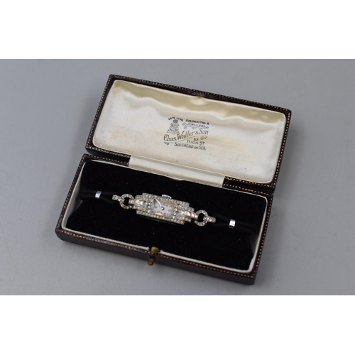 30 - A 925. Sheffield Silver Cased Ladies Watch, In Presentation Box