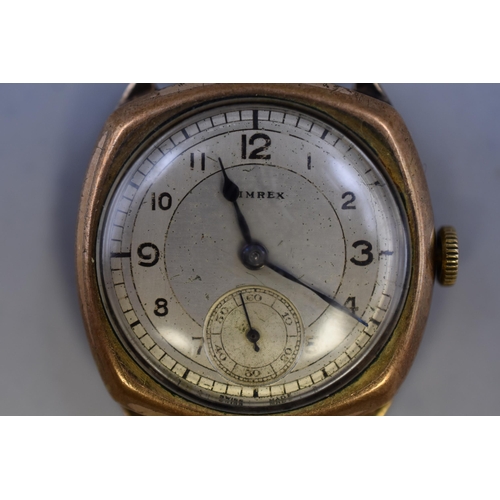 34 - A Vinatage Imrex Gold Plated Mechanical Watch Head