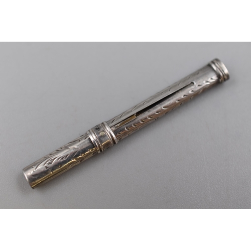 35 - Vintage Silver Hallmarked Retracting Nail Scraper